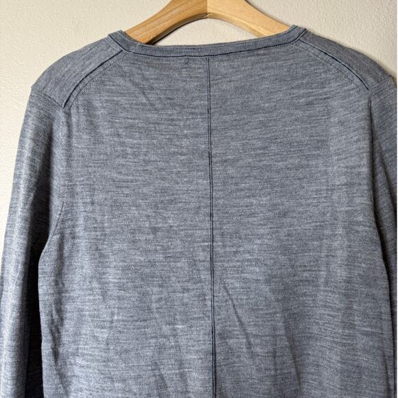 Rag & Bone Small Gray Marl Merino Wool Crew Neck Lightweight Tunic Sweater - Picture 7 of 9